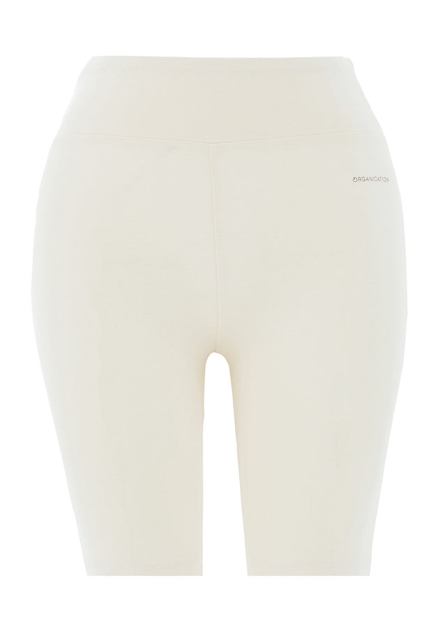 Lolla Organic Cotton Biker Shorts Off White