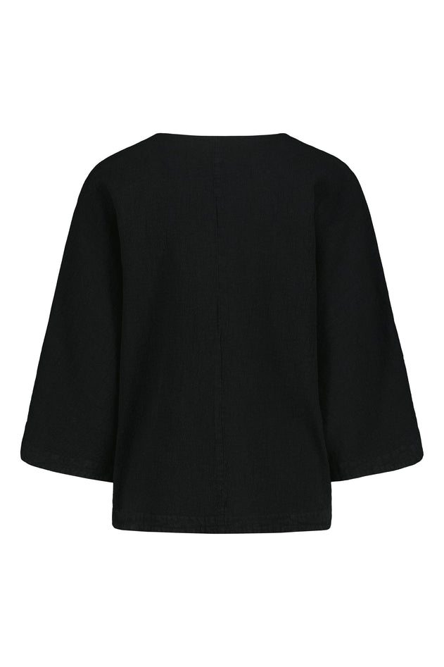 Lappo Linen-Cotton Shirt Raven Black