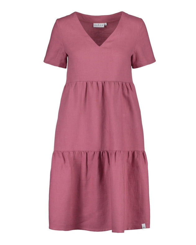 Linen Layer Dress Mulberry - IVALO.COM