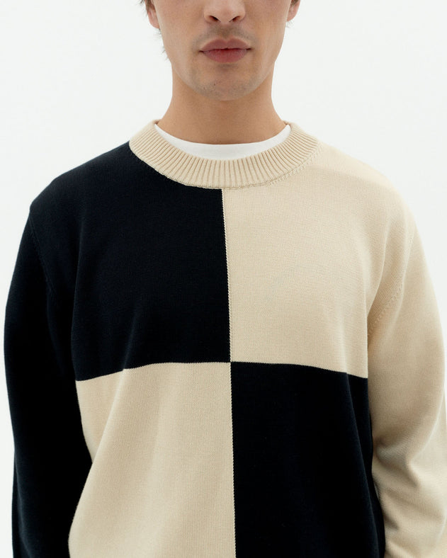 Khem Knitted Sweatshirt Black/Ecru