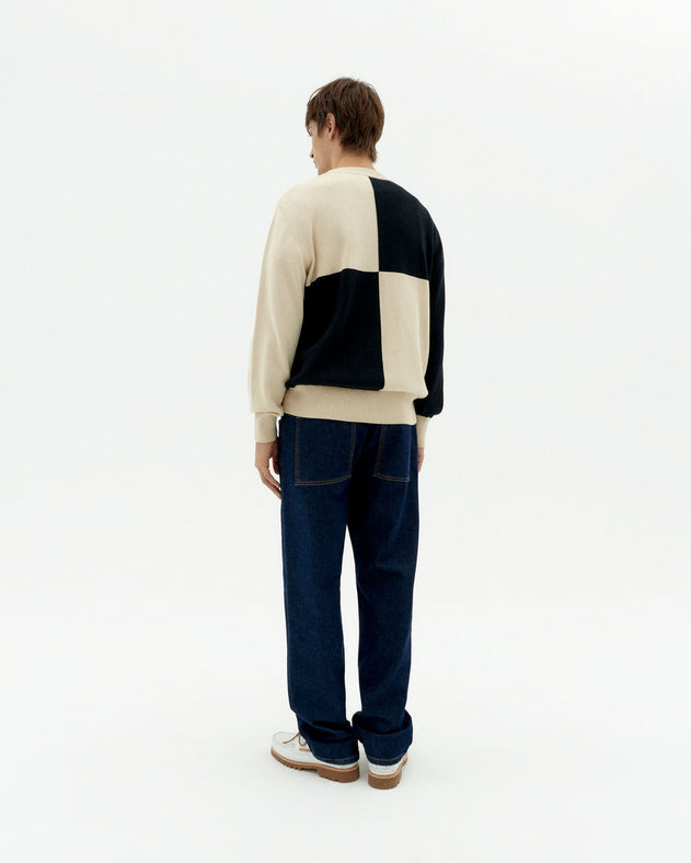 Khem Knitted Sweatshirt Black/Ecru