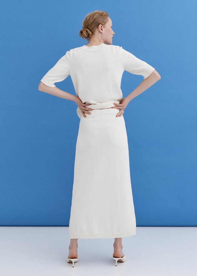Knitted Cotton Top and Skirt Set Lily
