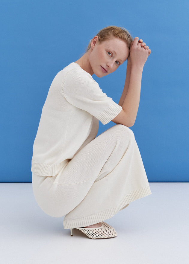 Knitted Cotton Top and Skirt Set Lily