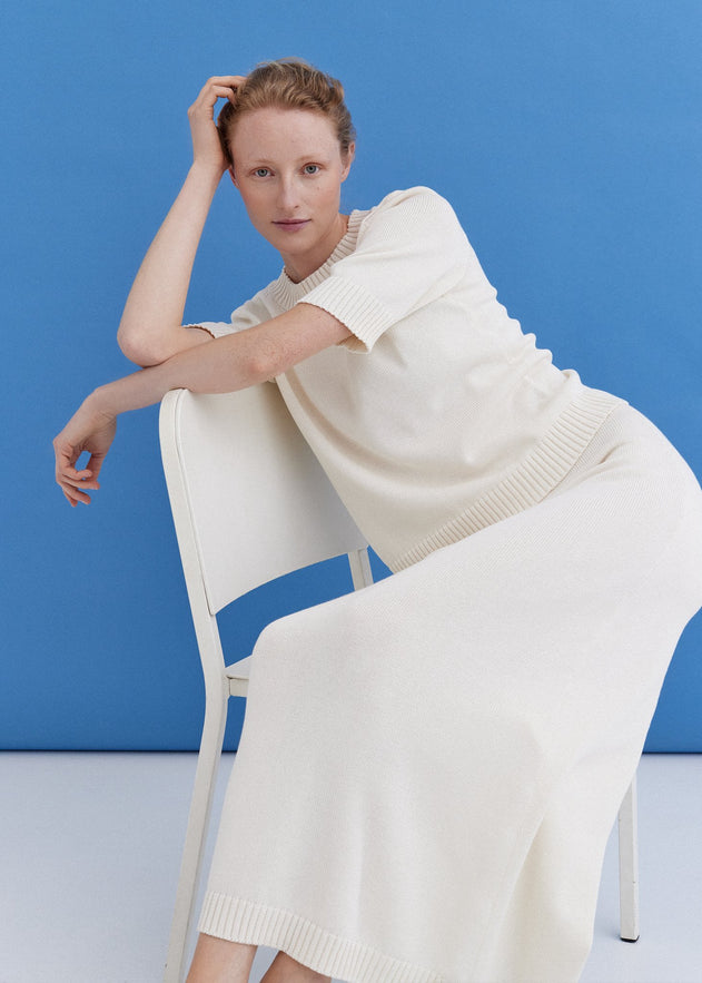 Knitted Cotton Top and Skirt Set Lily