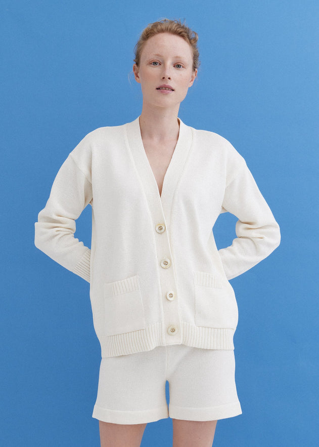 Knitted Cotton Cardigan and Shorts Set Lily