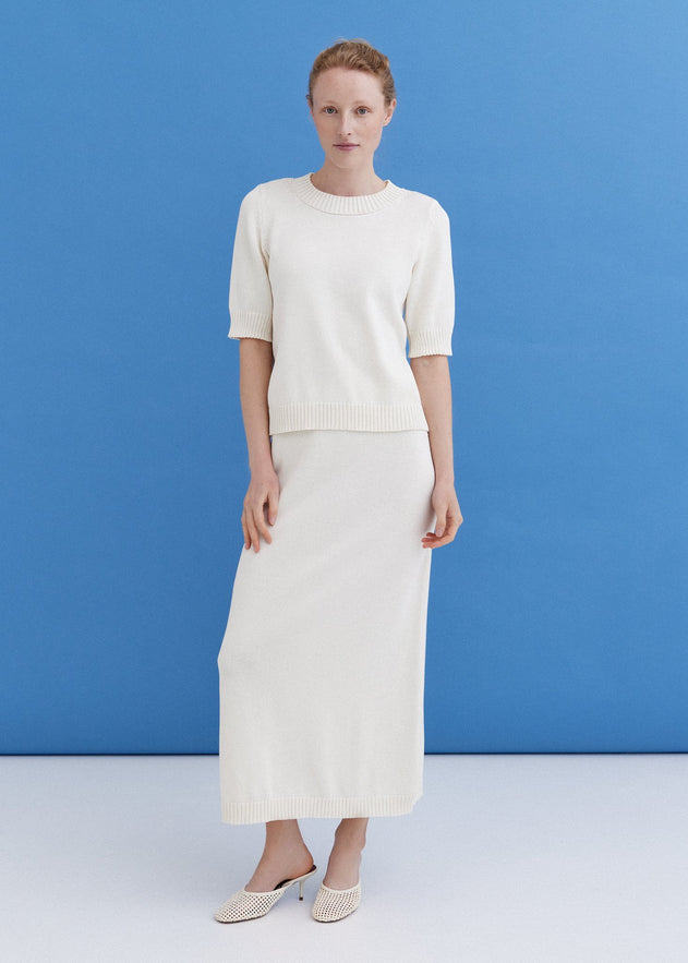 Knitted Cotton Top and Skirt Set Lily