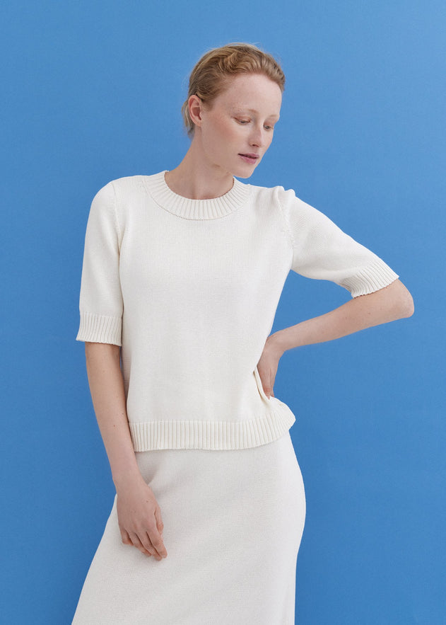 Knitted Cotton Top and Skirt Set Lily