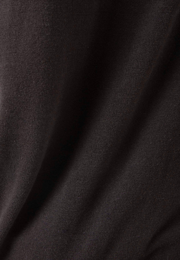 Men's Textured Knit Polo Collar Sweater Black