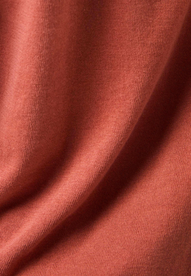 Men's Textured Knit Polo Collar Sweater Cinnamon