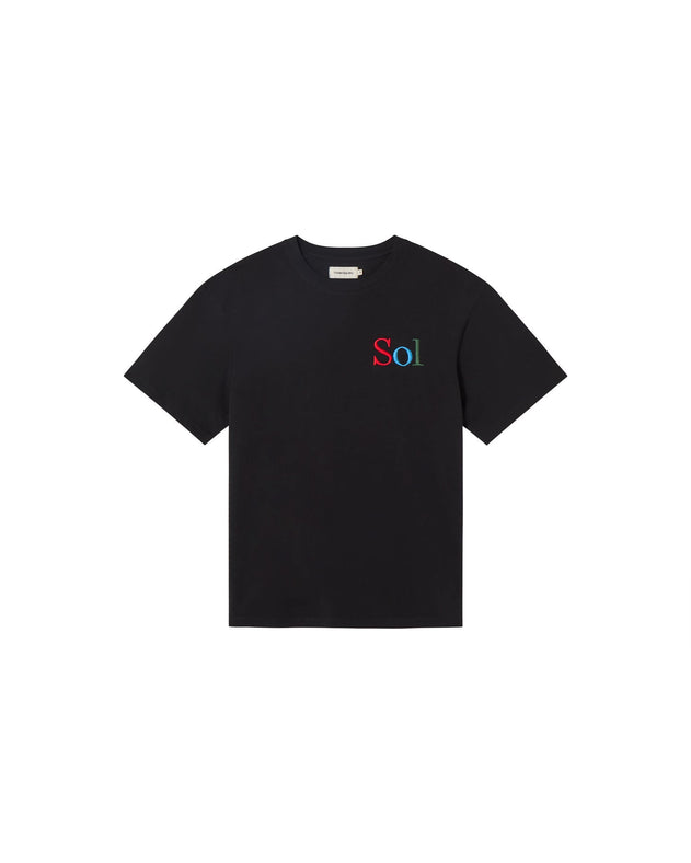 Aaron T-Shirt Embroidered Sun Type Black