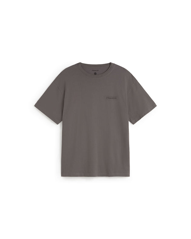 Aaron T-Shirt Grey Hand Embroidered Flower