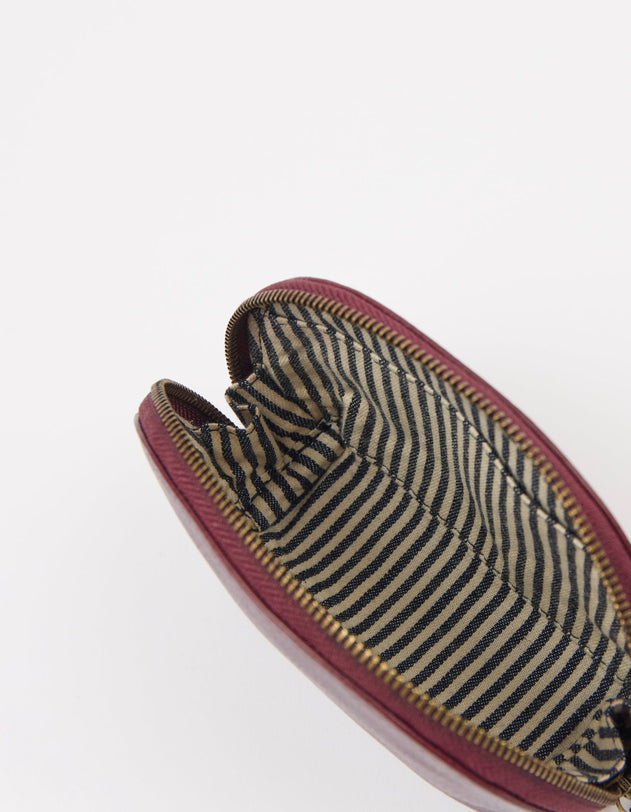 Make up Case Small Soft Grain Dark Cherry