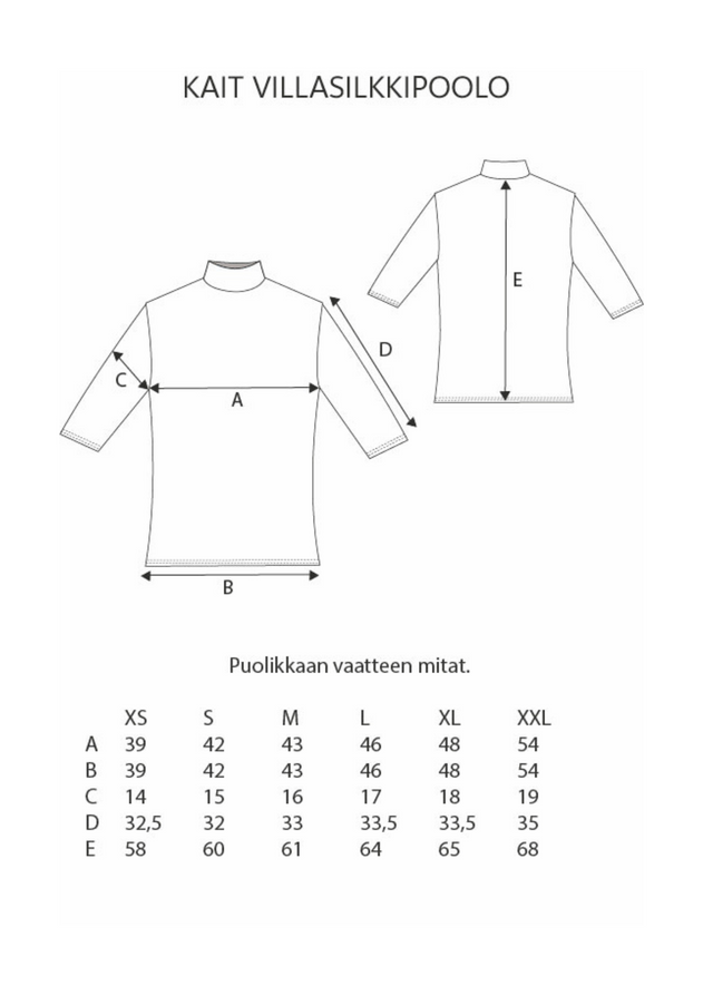 Kait Wool Silk Polo Blueberry