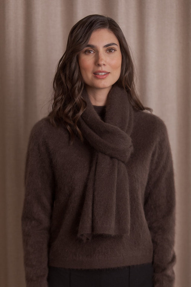 Cashmere Scarf Dark Chocolate