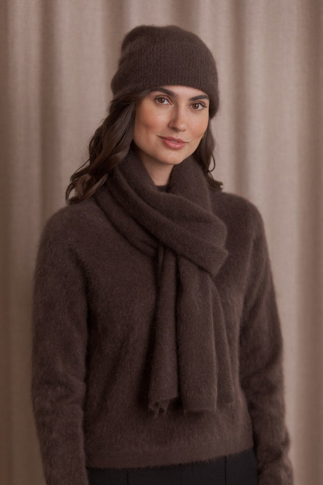 Cashmere Scarf Dark Chocolate