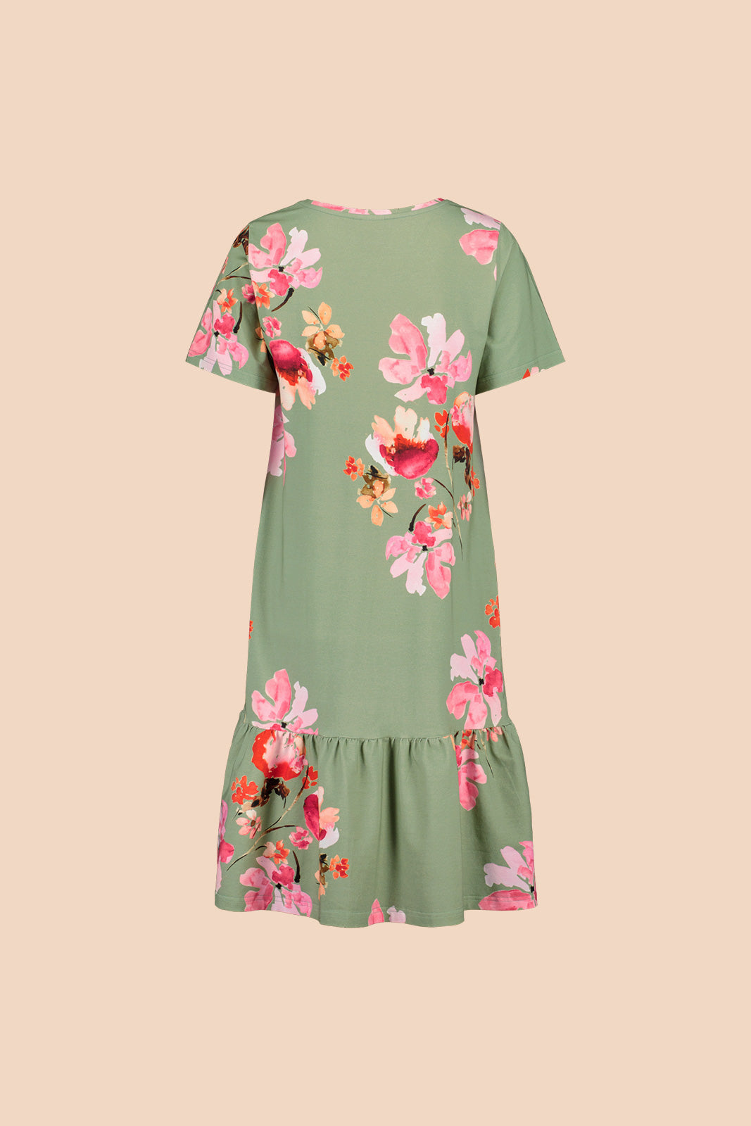 Ruffle T-shirt Dress Cherry Blossom