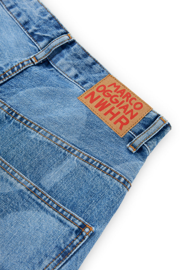Laser Denim Pants Blue