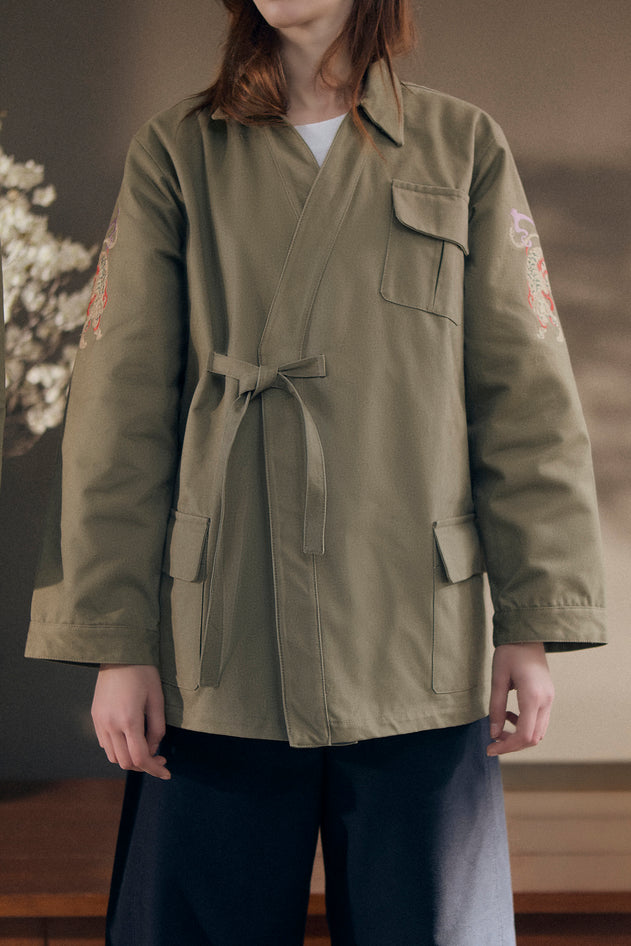 NWHR x Museo del Prado Byakko Kimono Jacket Green