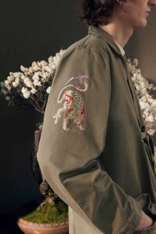 NWHR x Museo del Prado Byakko Kimono Jacket Green
