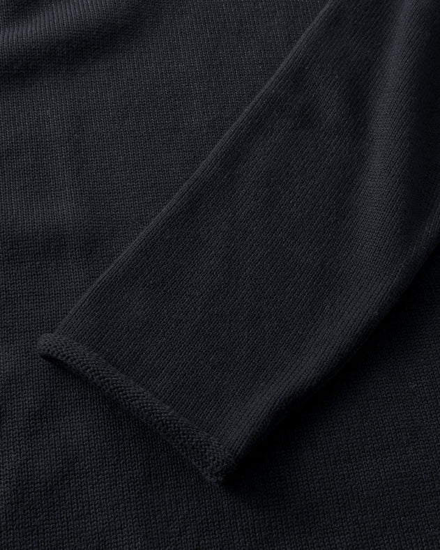 Relaxed Knit Sweatshirt Black