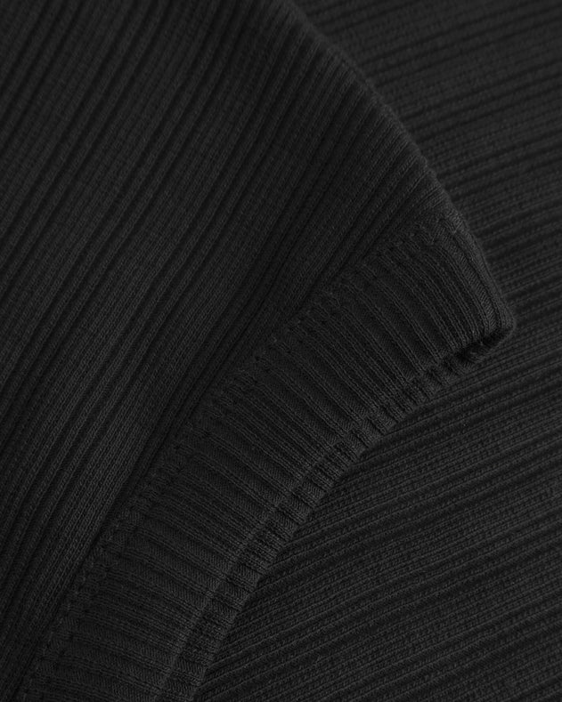 Ribbed Singlet True Black