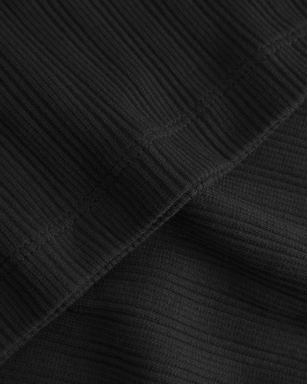Ribbed Singlet True Black