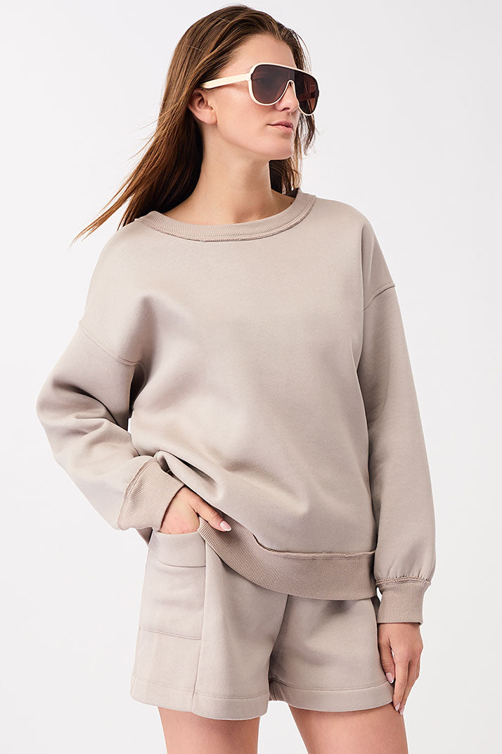 Natural Dye Simple Sweater Ocean Sand