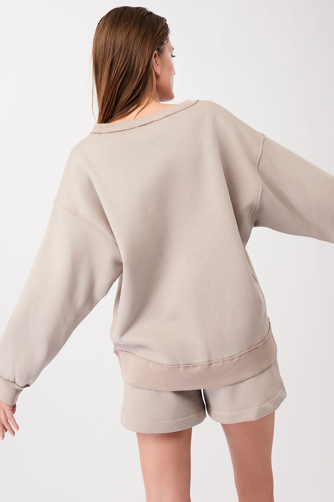 Natural Dye Simple Sweater Ocean Sand