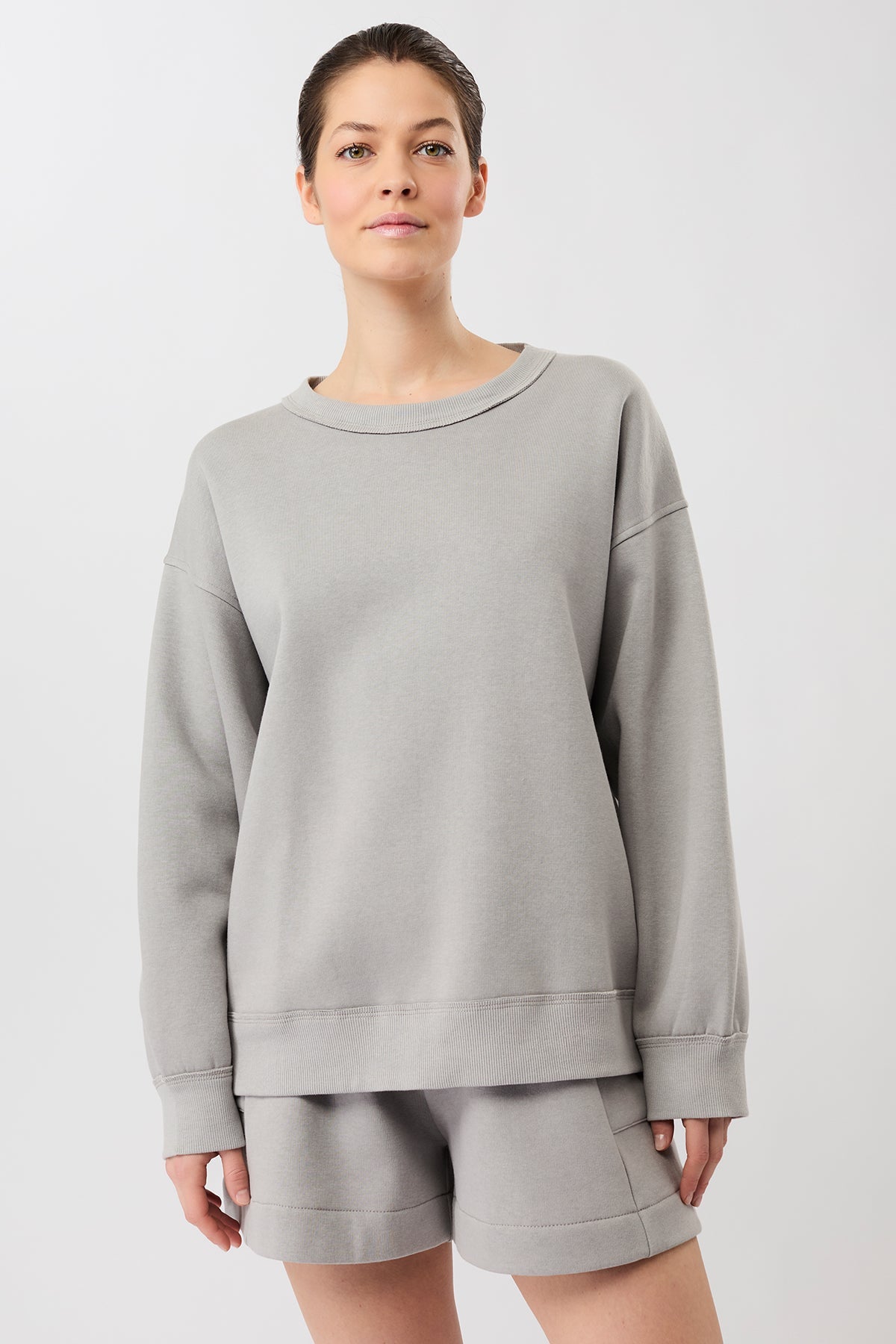 Natural Dye Simple Sweater Oyster