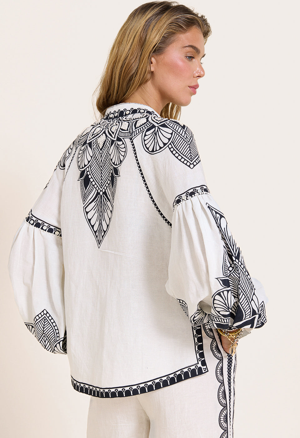 Sabrina Top Vanilla / Onyx Black