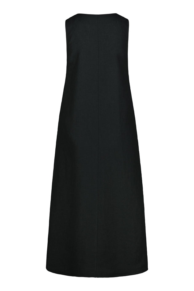 Sandholm Linen Midi Dress Raven Black