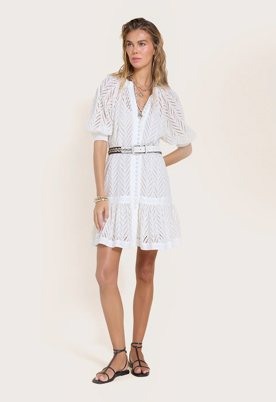 Solis Mini Dress Crispy White
