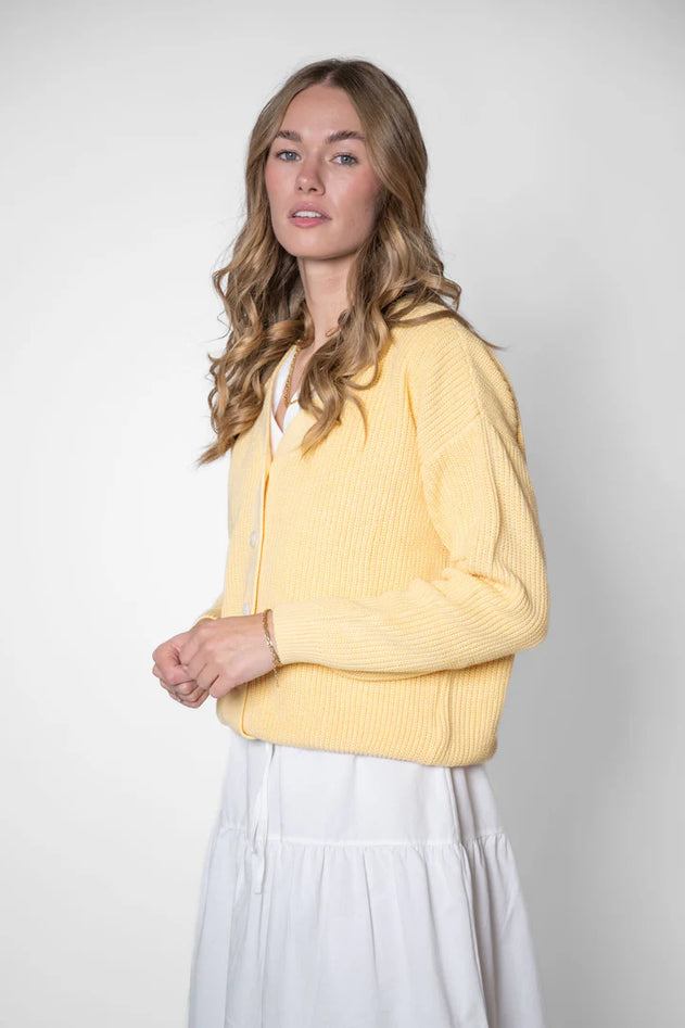 Short Cardigan Light Yellow