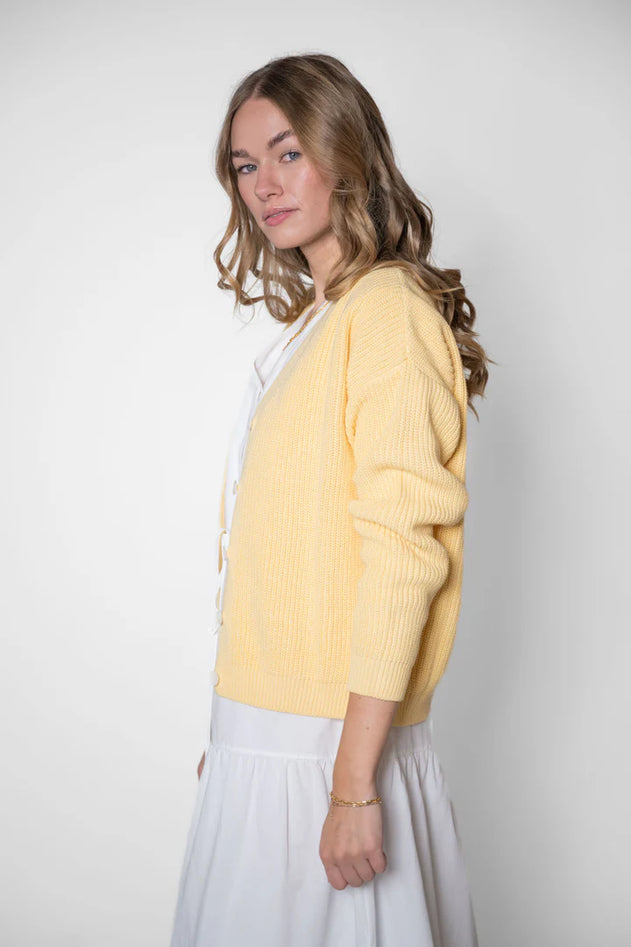 Short Cardigan Light Yellow