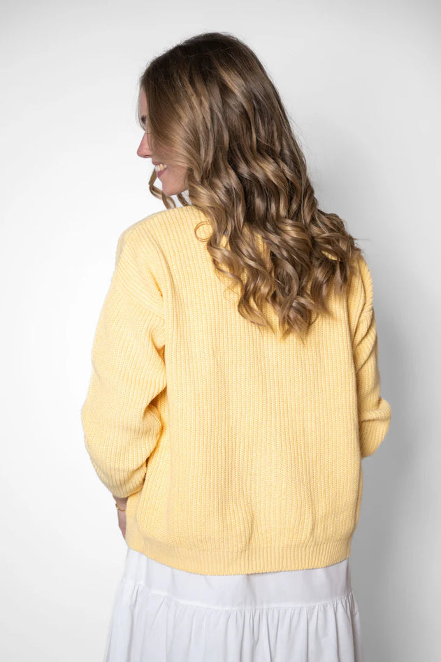 Short Cardigan Light Yellow