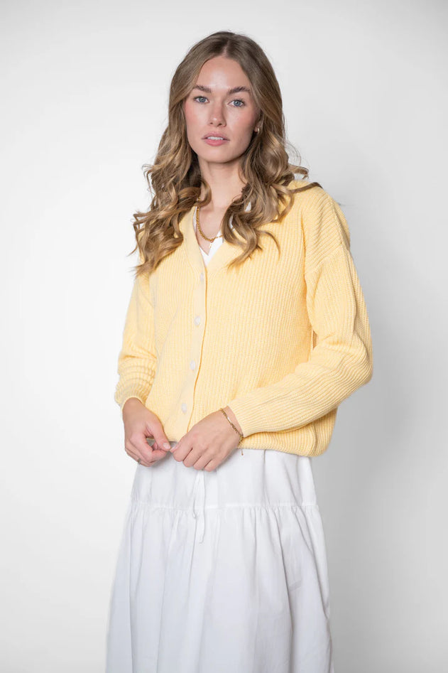 Short Cardigan Light Yellow