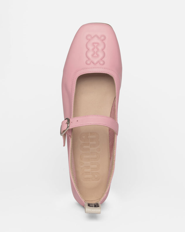 Mother Ballerinas Pink Leather