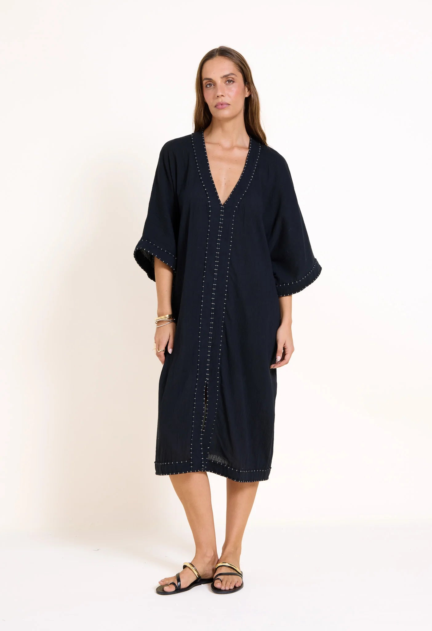 Sundara Kaftan Dress Onyx Black