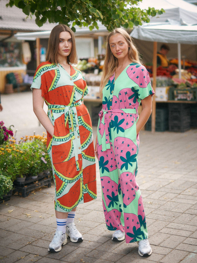 Casual Jersey Dress Watermelon