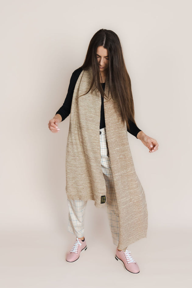 The Hemp & Wool Scarf Beige