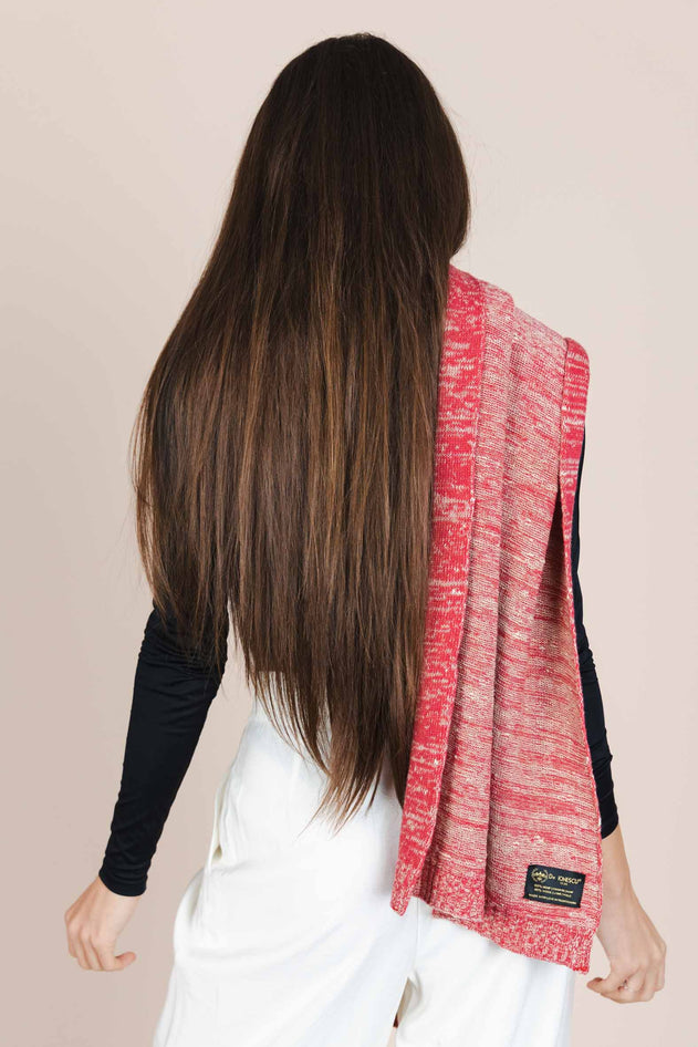 The Hemp & Wool Scarf Pink