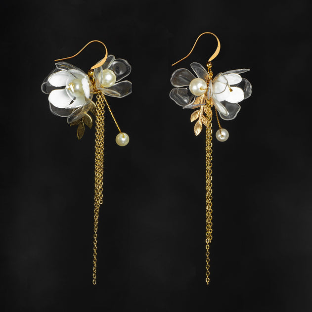 Triple Jasmine Drop Earrings