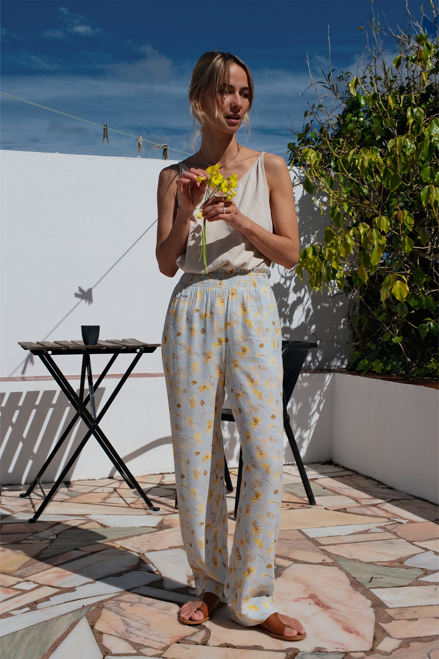 Elastic Orchid Pants Corn