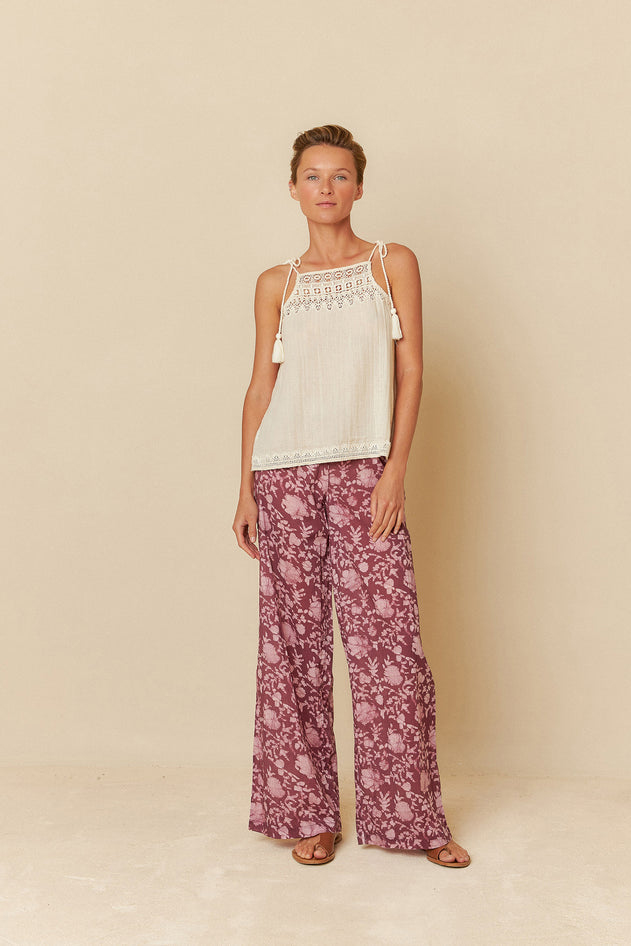 Double Gauze Top Ecru