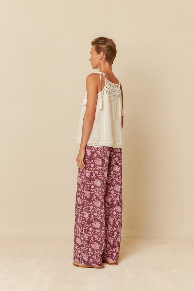 Double Gauze Top Ecru