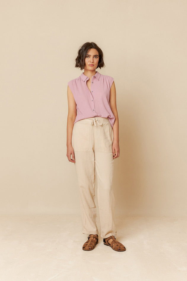 Lore Combined Shirt Mauve