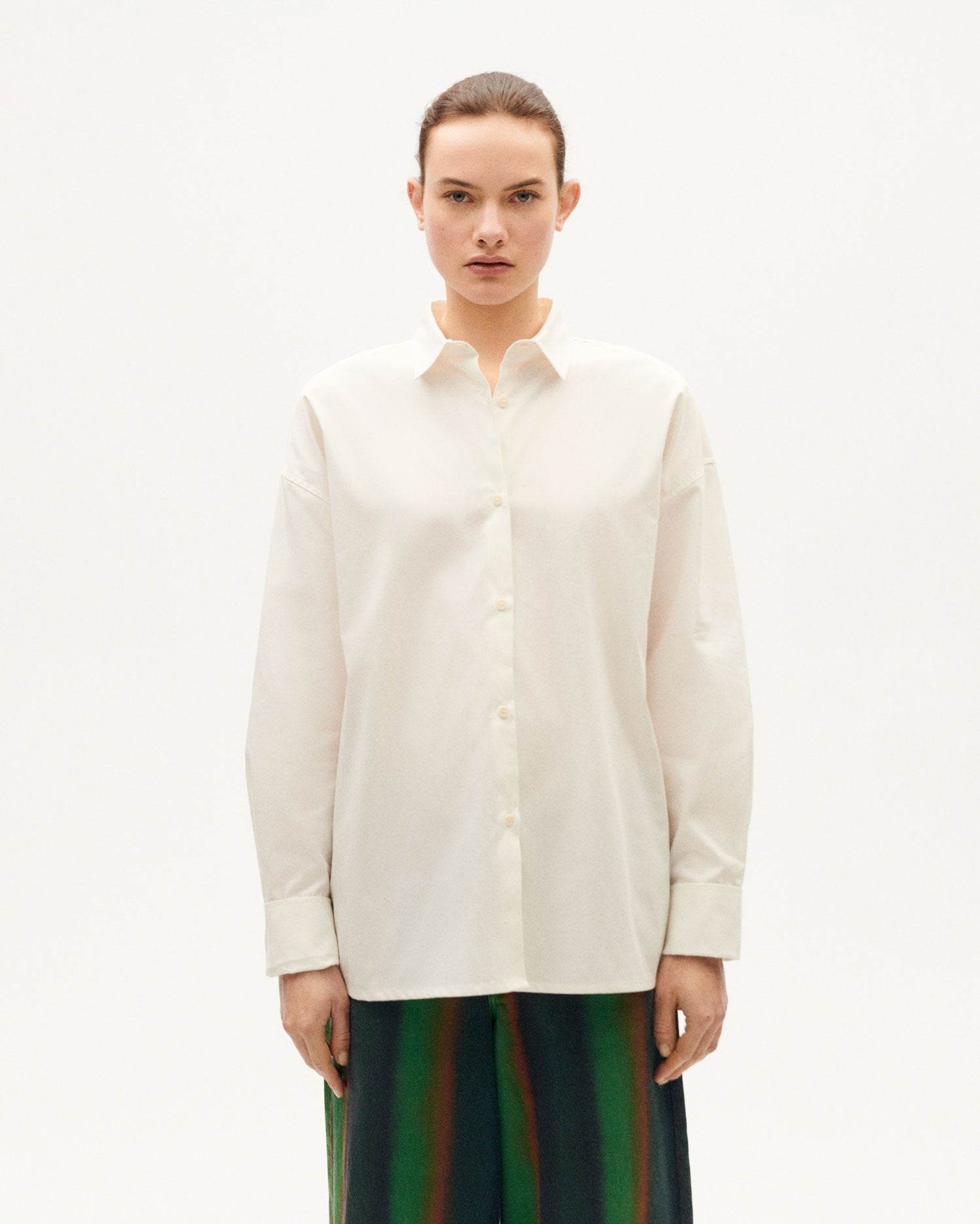 Oversize poplin Juana blouse White