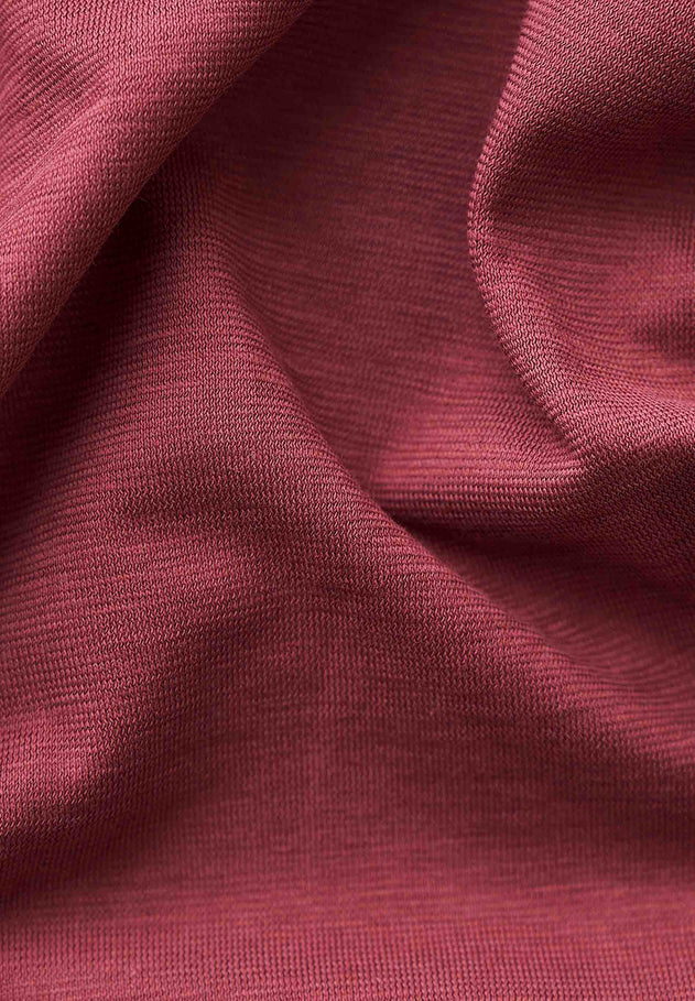 Long-Sleeved Organic Cotton Jersey Dress Syrah Red