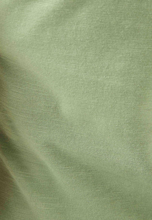 Slub Jersey Dress With Side Pockets Fern Green