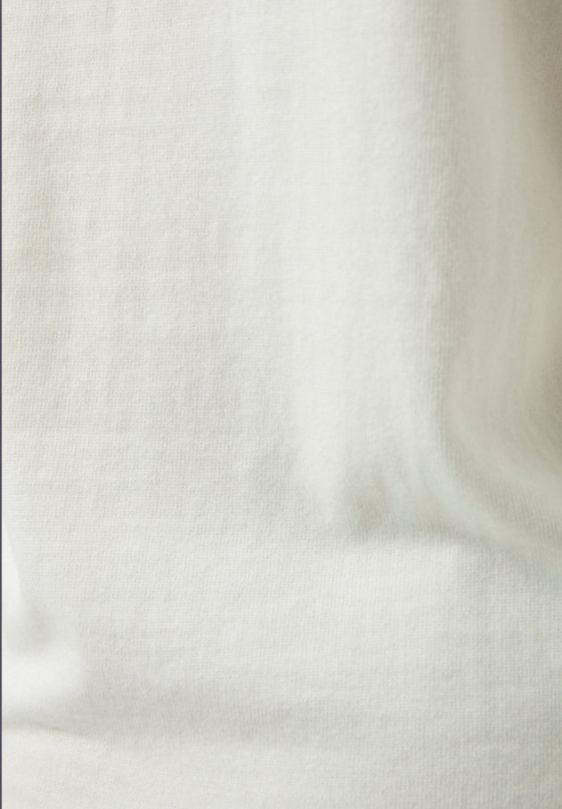 V-Neck Knitted Organic Cotton Sweater Off White